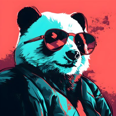 Panda med briller 4 av Kurt Heppke