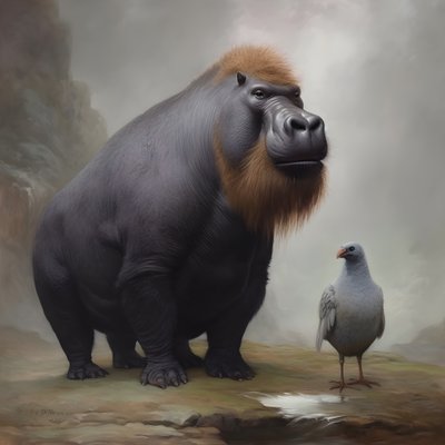 Capybara blandet med en silverback gorilla 4 av Kurt Heppke