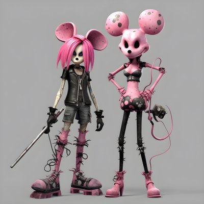 mareritt før jul punk rosa minnie og mickey mouse 3 av Kurt Heppke
