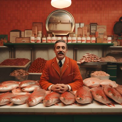 et surrealistisk bilde av en polsk fiskehandler fra 1950-tallet 3 av Kurt Heppke