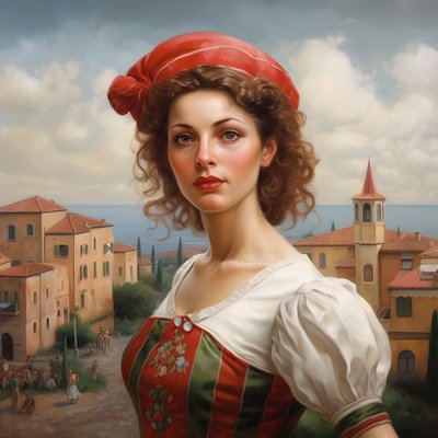 italiensk kvinne 4 av Kurt Heppke