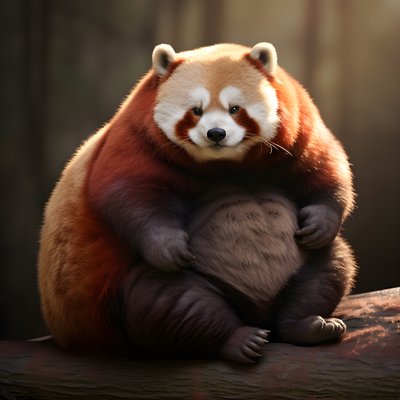 rød panda overvektig menneskebarn 4 av Kurt Heppke