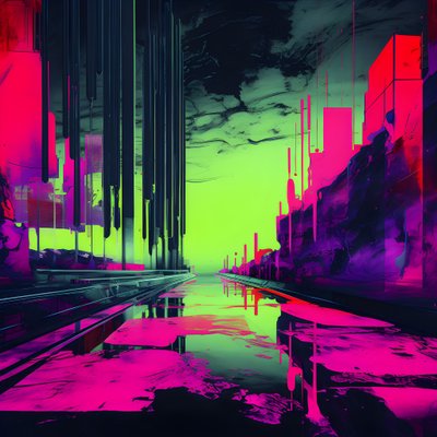 surrealistisk abstrakt landskap 4 av Kurt Heppke