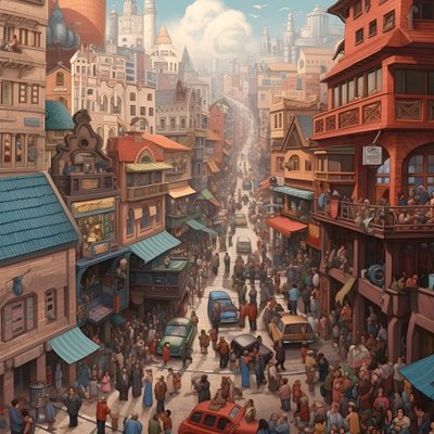 by med mange mennesker realistiske 1 av Kurt Heppke