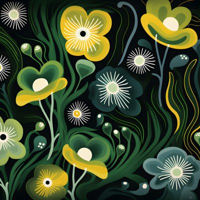 moderne abstrakte former Marimekko 1 av Kurt Heppke