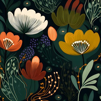 moderne abstrakte former Marimekko 2 av Kurt Heppke