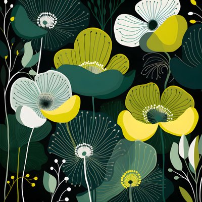 moderne abstrakte former Marimekko 4 av Kurt Heppke