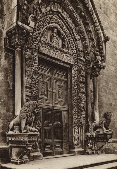 Italia: Altamura, Apulia, katedralen (s/hvitt bilde) av Kurt Hielscher