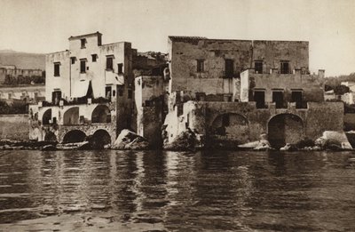 Italia: I Ischia Ponte (s/hvitt bilde) av Kurt Hielscher