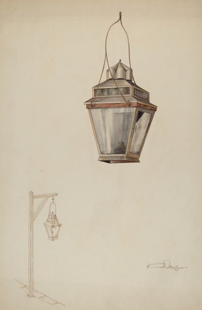 Sperm Oil Street Lamp, ca. 1937. av Kurt Melzer