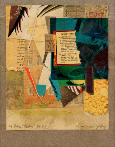 Grønn over gul av Kurt Schwitters