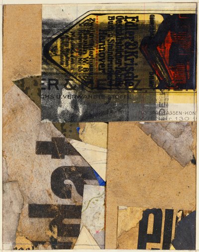 Merzbild, 1922 av Kurt Schwitters