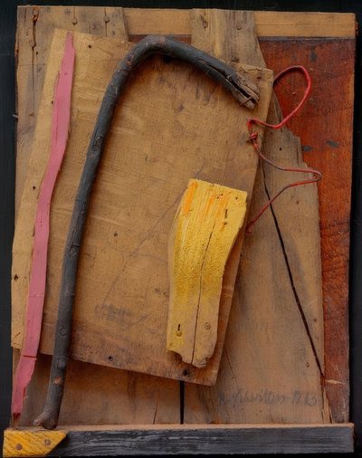Uten tittel (Merz-bilde rosa-gul) av Kurt Schwitters