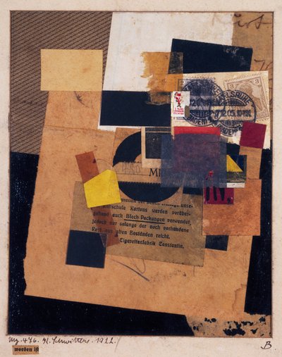"Worden is" 1922 (collage) av Kurt Schwitters
