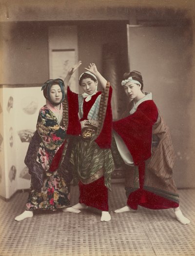 Dansefest, ca. 1880 av Kusakabe Kimbei