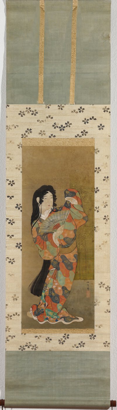 Ung danser med vifte av Kuwagata Keisai