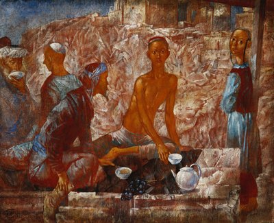 Samarkand Scene av Kuzma Sergeevich Petrov Vodkin