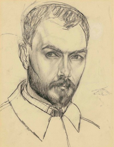 Selvportrett. av Kuzma Sergeevich Petrov Vodkin