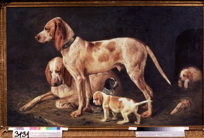 Dianas familie. Maleri av Alexander Kirillovich Gorbunov (1855-1912), olje på lerret av Kyrill Antonovitch Gorbunov
