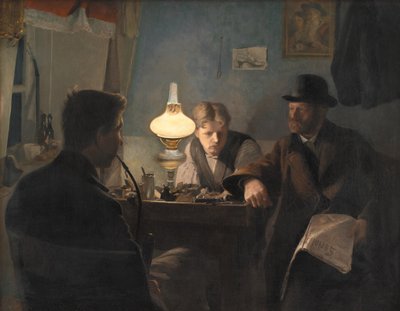 Et besøk på et skomakerverksted av Laurits Andersen Ring