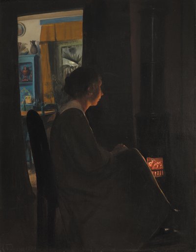 Skumring. Kunstnerens kone av Laurits Andersen Ring