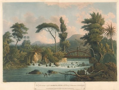 Cabaritta-elven, fra Six Views in the Island of Jamaica, litografi av I. Merigot av L. (after) Belanger