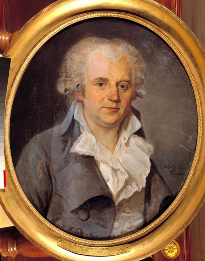 Portrett av Georges Jacques Danton, konvensjonell advokat (1759-1794) 12. august av L. L. Schilly