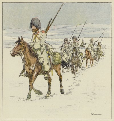 Kosakkene krysser Yalu av L. Malespine