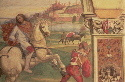 Mann til hest, fra St. Benedikts liv av L. Signorelli