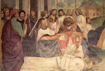 St. Benedikts død, fra St. Benedikts liv av L. Signorelli