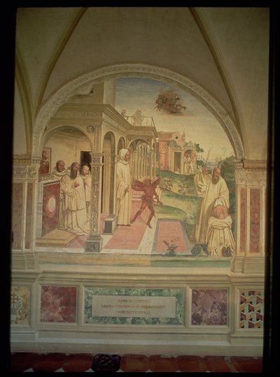 The Flagelation of St. Benedict, fra The Life of St. Benedict av L. Signorelli
