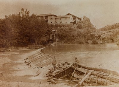 Album av første verdenskrig i Friuli-Venezia Giulia: elven Natisone i Premariacco, Udine, Italia (s/h foto) av L. Verdiani