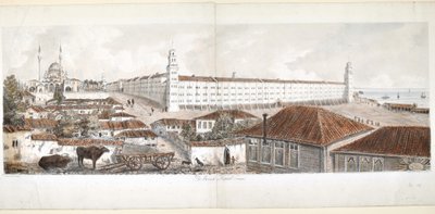 Utsikt over Barrack Hospital i Scutari, 1857 av Lady Alicia Blackwood