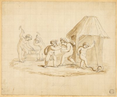 Putti fremfører mytologiske scener av Lady Diana Beauclerk