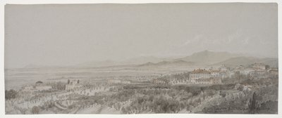 Utsikt over Villa Pescatore fra Villa Muti, Piombino av Lady Elizabeth Susan Percy