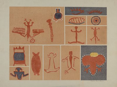 Petroglyph - Menneskefigurer av Lala Eve Rivol