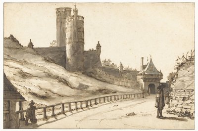 Belvedere og Hoenderpoort i Nijmegen av Lambert Doomer