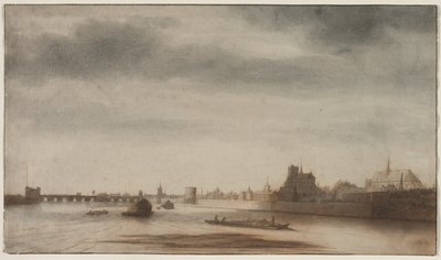 Utsikt over Orléans fra Loire, ca. 1670. av Lambert Doomer