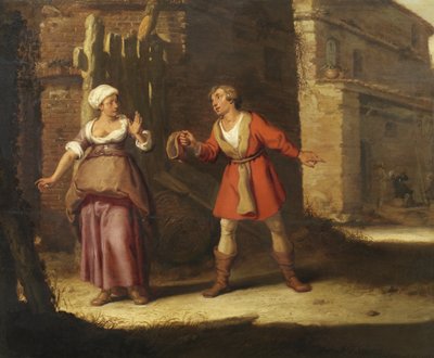 Abigail og Nabal av Lambert Jacobsz.
