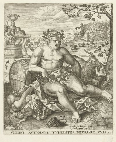 Høst: Bacchus og druehøsten The Four Seasons (serietittel) av Lambert Lombard