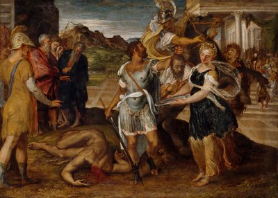 Henrettelsen av døperen Johannes, 1500-tallet. av Lambert Sustris