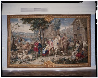 Plyndring, fra Art of War billedvev-serien, 1708-12 (vevd 1712-18) (teppe) av Lambert de Hondt