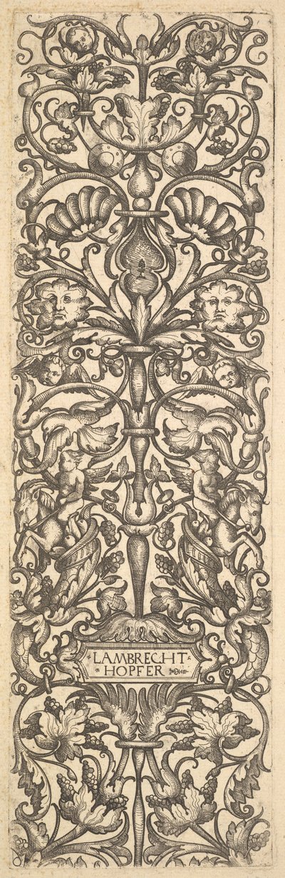 Kandelaber med putti på geiter i midten, ca. 1525-50. av Lambrecht Hopfer