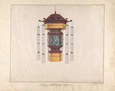 Design for Hall Lampe No.9, ca. 1845. av Lamqua