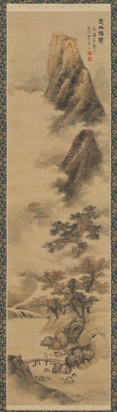 Rydder høsttåke i Chu-fjellene, 1600-tallet. av Lan Ying
