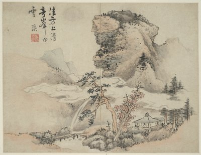 Landskap i stil med eldgamle mestere: etter Fang Congyi (aktiv ca. 1340-80) av Lan Ying