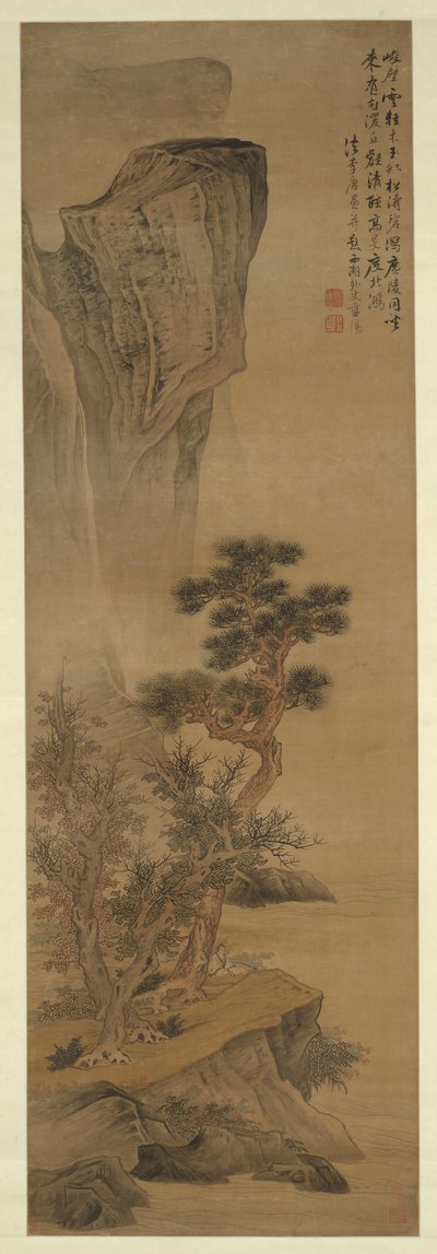 Landskap i stil med Li Tang av Lan Ying