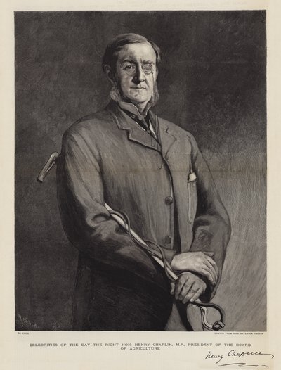 Dagens kjendiser, Høyre ærede Henry Chaplin, MP, President for Landbruksstyret av Lance Calkin