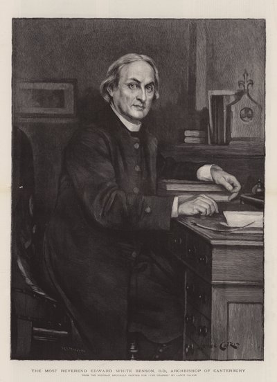 Den mest ærverdige Edward White Benson, DD, erkebiskop av Canterbury (gravering) av Lance Calkin