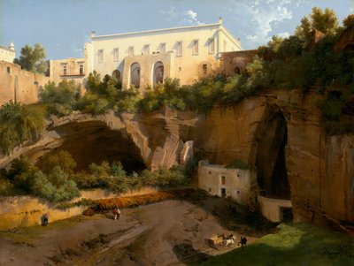 Utsikt over en villa, Pizzofalcone, Napoli av Lancelot Théodore Turpin de Crissé de Crissé